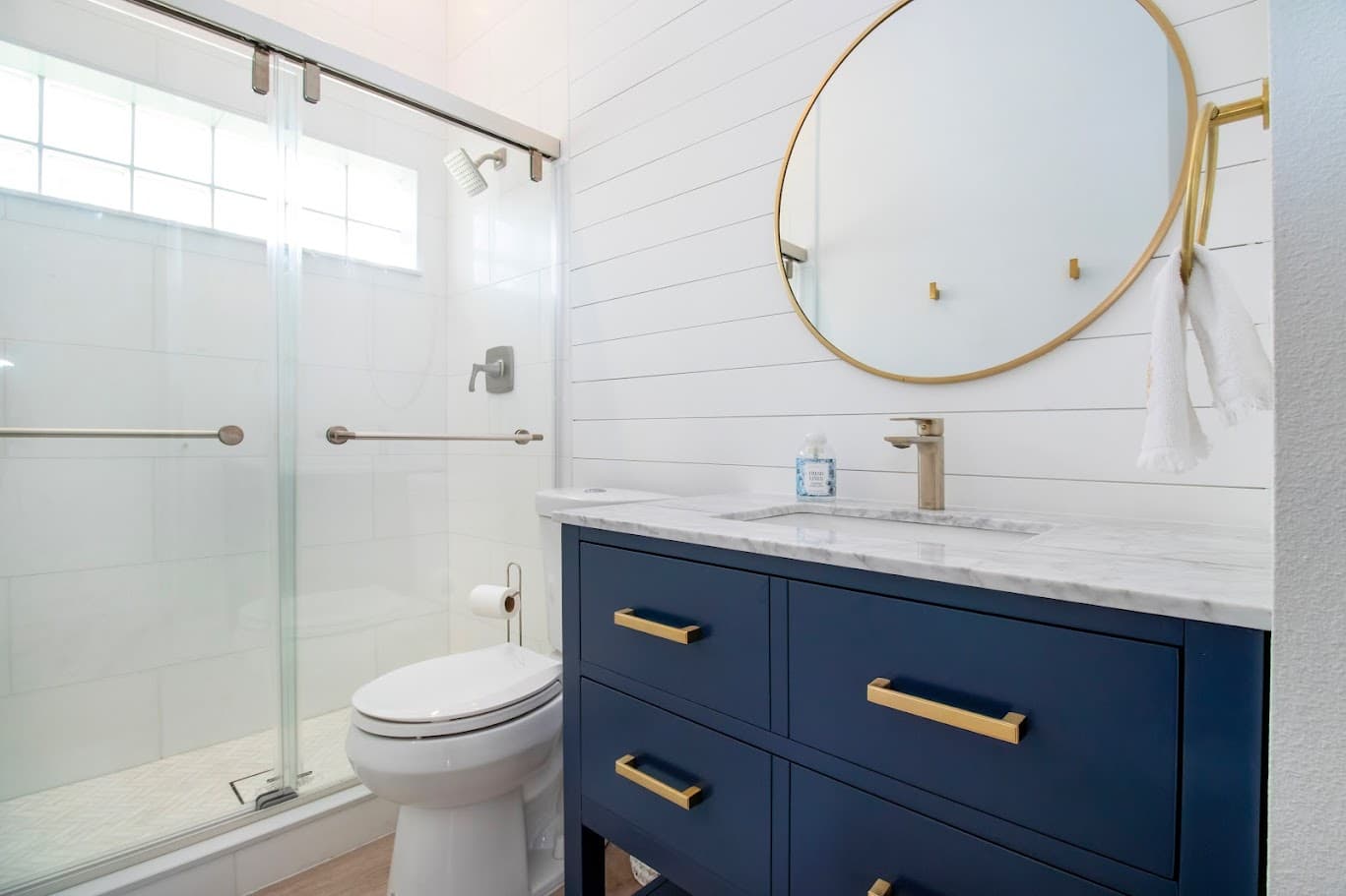Navy Vanity Guest Bath